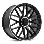 Alu kola Racing Line B1766, 18x8 5x112 ET43, černá matná + leštěný límec