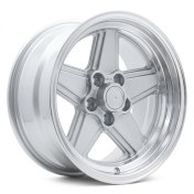 Alu kola Racing Line B1794, 16x9 5x112 ET12, stříbrná + leštěný límec