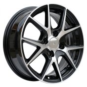 Alu kola Racing Line B1795, 14x5.5 4x100 ET43, černá + leštění