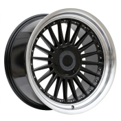 Alu kola Racing Line B1803, 18x8.5 5x120 ET20, černá + leštěný límec