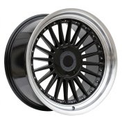 Alu kola Racing Line B1803, 18x10 5x120 ET15, černá + leštěný límec