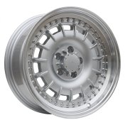 Alu kola Racing Line B1855, 17x8 5x112 ET30, stříbrná + leštěný límec