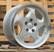 Alu kola Racing Line B2418, 17x9 5x120 ET17, stříbrná + leštěný límec