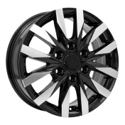 Alu kola Racing Line B3023, 16x6.5 6x125 ET55, černá + leštění (zátěžová)