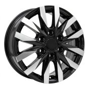 Alu kola Racing Line B3023, 16x6.5 6x130 ET54, černá + leštění (zátěžová)