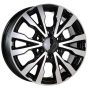 Alu kola Racing Line B3025, 16x6.5 6x125 ET55, černá + leštění (zátěžová)