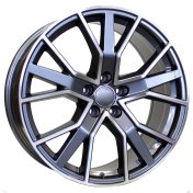 Alu kola Racing Line B5131, 19x8.5 5x112 ET40, šedivá + leštění (zátěžová)