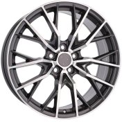 Alu kola Racing Line B5137, 19x8 5x114.3 ET40, šedivá + leštění