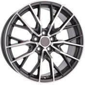 Alu kola Racing Line B5137, 19x9 5x114.3 ET40, šedivá + leštění