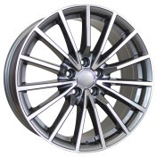 Alu kola Racing Line B5246, 19x8.5 5x112 ET32, šedivá + leštění