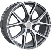 Alu kola Racing Line B5315, 20x9 5x127 ET38, šedivá + leštění