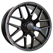 Alu kola Racing Line B5318, 21x8.5 5x112 ET40, černá matná + leštěný límec (zátěžová)