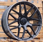 Alu kola Racing Line B5318, 20x9.5 5x112 ET42, černá matná + červený límec