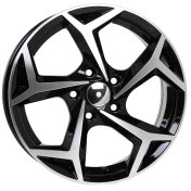 Alu kola Racing Line B5340, 17x7.5 5x112 ET41, černá + leštění