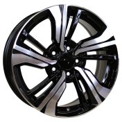 Alu kola Racing Line B5385, 17x7 5x114.3 ET45, černá + leštění
