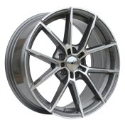 Alu kola Racing Line B5601, 17x7.5 5x112 ET27, šedivá + leštění
