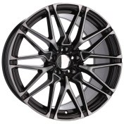 Alu kola Racing Line B5771, 22x10.5 5x112 ET43, černá + tmavé leštění (zátěžová)