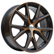 Alu kola Racing Line B5792, 19x8 5x112 ET45, černá matná + měděná barva leštění