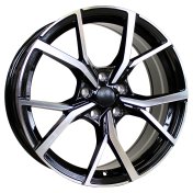 Alu kola Racing Line B5801, 17x7.5 5x112 ET41, černá + leštění