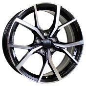 Alu kola Racing Line B5801, 16x7 5x112 ET45, černá + leštění