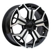 Alu kola Racing Line B5846, 16x6.5 5x114.3 ET40, černá + leštění