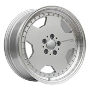 Alu kola Racing Line B5852, 18x9 5x112 ET35, stříbrná + leštěný límec