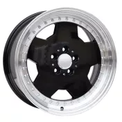 Alu kola Racing Line B5852, 18x9 5x112 ET30, černá + leštěný límec