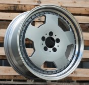 Alu kola Racing Line B5852, 18x9 5x112 ET35, stříbrná + leštěný límec