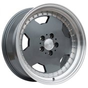 Alu kola Racing Line B5852, 18x9 5x112 ET30, šedivá + leštěný límec