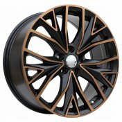 Alu kola Racing Line B5922, 19x8 5x112 ET45, černá matná + měděná barva leštění