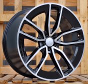 Alu kola Racing Line B5949, 22x11.5 5x112 ET53, černá + leštění