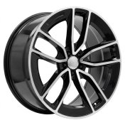Alu kola Racing Line B5949, 22x11.5 5x112 ET53, černá + leštění (zátěžová)