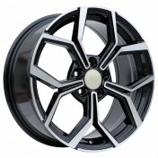 Alu kola Racing Line B5952, 16x6.5 5x100 ET45, černá + leštění