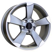 Alu kola Racing Line BK217, 16x7.5 5x112 ET45, šedivá matná + leštění