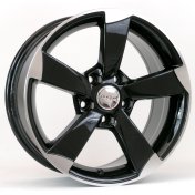 Alu kola Racing Line BK217, 19x8.5 5x112 ET30, černá + leštění