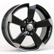Alu kola Racing Line BK217, 18x8 5x112 ET35, černá + leštění