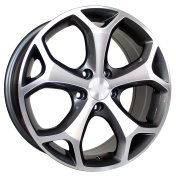 Alu kola Racing Line BK386, 15x6.5 4x108 ET48, šedivá + leštění