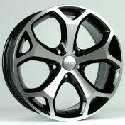 Alu kola Racing Line BK386, 15x6.5 4x108 ET48, černá + leštění