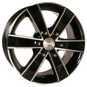 Alu kola Racing Line BK474, 17x7 6x120 ET50, černá + leštění (zátěžová)
