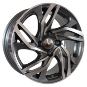 Alu kola Racing Line BK607, 16x7 4x108 ET23, šedivá + leštění