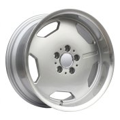 Alu kola Racing Line BK632, 17x8 5x112 ET35, stříbrná + leštěný límec