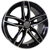 Alu kola Racing Line BK690, 18x8 5x112 ET35, černá + leštění