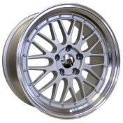 Alu kola Racing Line BK848, 19x9.5 5x120 ET20, stříbrná + leštěný límec