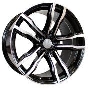Alu kola Racing Line BY588, 20x10 5x120 ET40, černá + leštění (zátěžová)