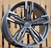 Alu kola Racing Line BY983, 18x8.5 5x120 ET35, šedivá + leštění