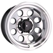 Alu kola Racing Line BY997, 16x10 6x139.7 ET-48, černá + leštění (zátěžová)
