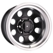 Alu kola Racing Line BY997, 15x12 6x139.7 ET-70, černá matná + leštěný límec (zátěžová)