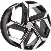 Alu kola Racing Line D1926, 18x7.5 5x114.3 ET51, černá matná + leštění