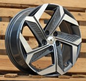Alu kola Racing Line D1926, 18x7.5 5x114.3 ET51, šedivá + leštění