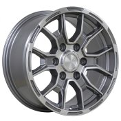 Alu kola Racing Line D1968, 20x9 6x135 ET35, šedivá matná + leštění (zátěžová)